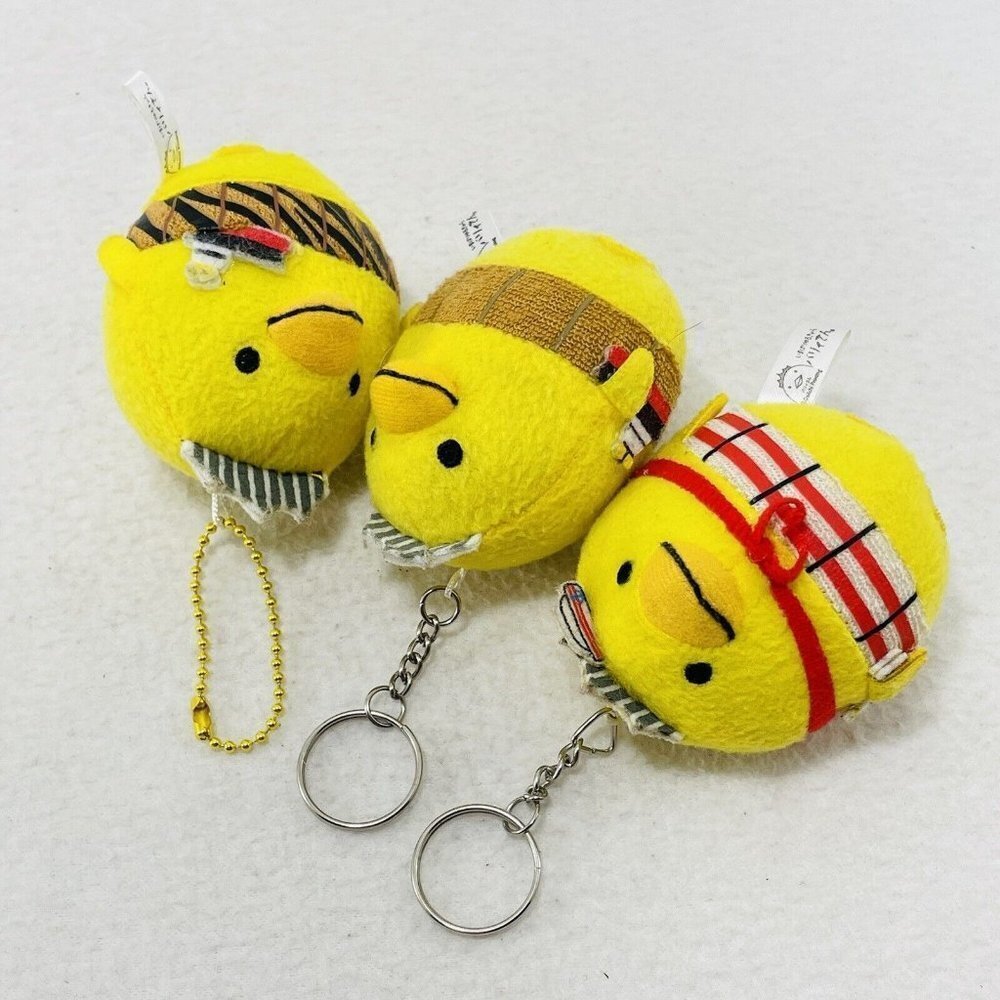 Daichi Bariisan Barry Chan Imabari Keychain Chain Plush Toy 3 Yellow Chick Bird - Picture 5 of 9